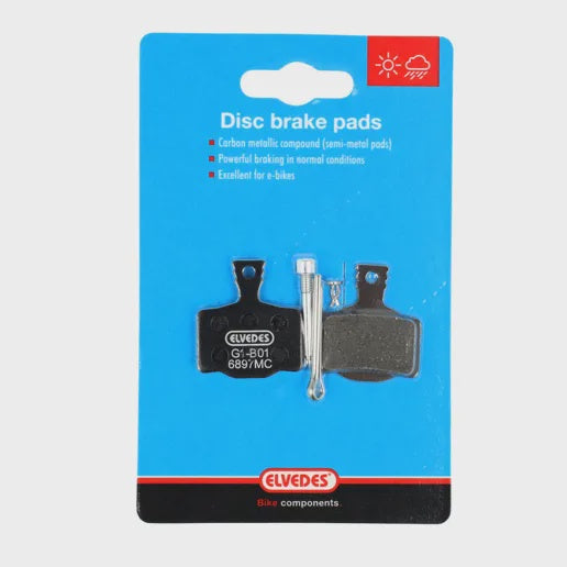 Elvedes Disc brake pads Metallic Carbon Black set